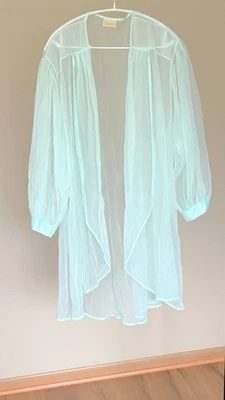 BATA DE GASA DE NAILON TRANSPARENTE DE COLECCIÓN SEAR, ROEBUCK&CO PARA MUJER 30-32/XXLXL EE. UU. Foto 1 de 4