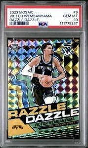 Victor Wembanyama 2023 Mosaic Razzle Dazzle PSA 10 GEMA COMO NUEVO - Imagen 1 de 2