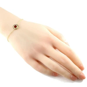 Tiffany T Circle Bracelet Tiffany 18K Carnelian Diamond Women s TIFFANY Co. Used - Picture 1 of 5