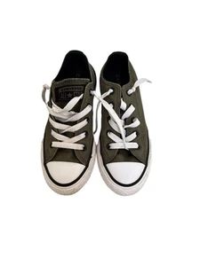 Kids CONVERSE ALL-STAR Youth 13 Army Green CANVAS  SNEAKER  - Picture 1 of 5