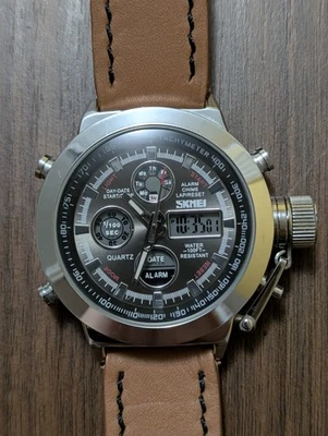 SKMEI 1515 Reloj Deportivo Fecha de Negocio Reloj Digital Analógico 3Bar Impermeable Foto 1 de 4