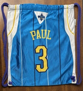 Chris Paul New Orleans Hornets Drawstring Backpack Blue & Purple Collectables - Picture 1 of 7