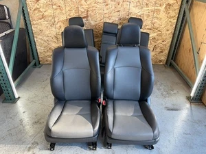 TOYOTA 4RUNNER 2014-2024 FRONT AND REAR SEAT SET LEATHER BLACK OEM - Picture 1 of 24