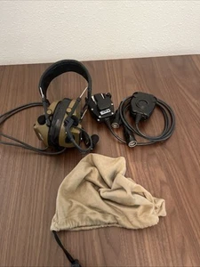 3M Peltor ComTac V - Complete Kit w/Accessories PTT Coyote Single Lead *CLEAN* - Picture 1 of 6