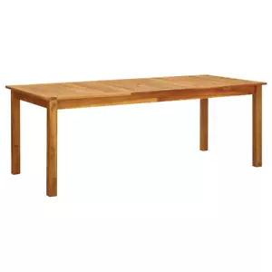 Garden Table Kitchen Dining Outdoor Wooden Table Solid Acacia Wood 200x90x74 cm - Picture 1 of 7
