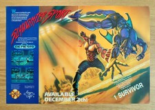 Slaughter Sport + Death Duel Sega Genesis | 1992 Vintage Game 2-Sided Print Ad