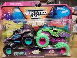 MONSTER JAM NITRO NEON "ZOMBIE vs DRAGONOID" Walmart Exclusive Monster Trucks - Picture 1 of 5