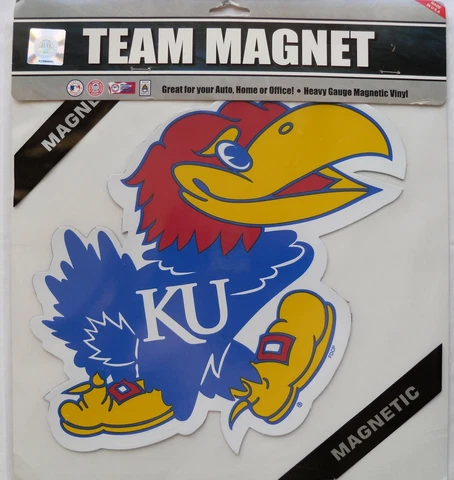 NCAA Kansas Jayhawks Magnet 10" Wide Heavy Gauge Magnetic Vinyl Cover