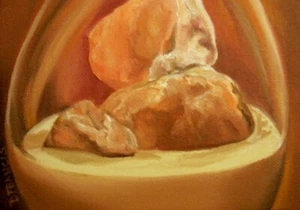 "AMARETTO" Original Art Oil Painting 5"x7"x1/8" Food, Beverage by Donna Francis - Picture 1 of 4