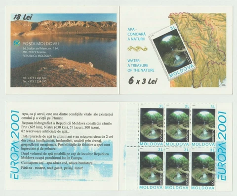 S42291 Moldova Europa Cept MNH 2001 Booklet X 10 Cover