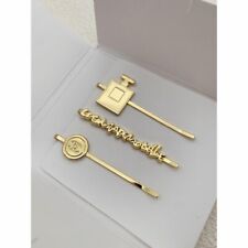 Chanel Hairpin Hair Accessory COCO Mademoiselle Limited Gold 3 Set Novelty New