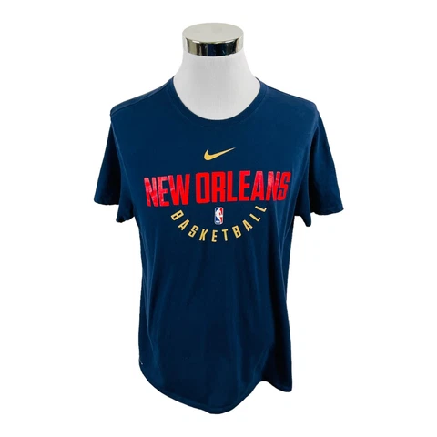 Nike Dri-Fit New Orleans Pelican NBA Basketball Blue T-Shirt Men's XL Cover