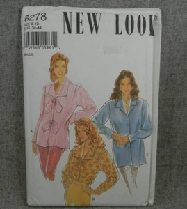 New Look 6278 Misses Blouses loose fit collar button front size 8-18 Uncut - Picture 1 of 4