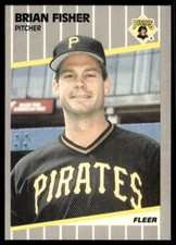 1989 Fleer  #209  Brian Fisher  Pitcher   Pittsburgh Pirates  FREE shipping