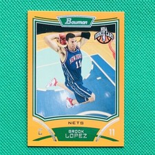 2008 Bowman Draft Picks & Stars NBA Card Orange /299 Brook Lopez #120 Rookie RC