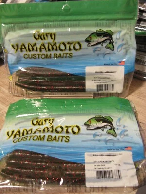 20 cebos de pesca Yamamoto 5" gusanos Senko 9-10-208 sandía negro rojo escama Foto 1 de 4