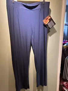 IMAN Global Chic 1X Navy Blue Stretch Pants Pull On NWT - Picture 1 of 8