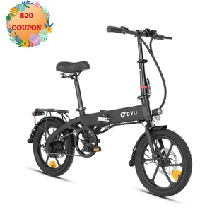 DYU A1F Folding Electric Bike for Adults Teens, Commuter City Ebike