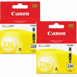 Neu Original 2 Stück Canon CLI-226 Gelb Tintenpatronen PIXMA MG8120 PIXMA MX892 - Bild 1 von 4