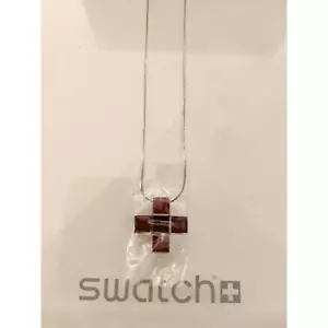 Swatch Bijoux cross pendant neckace 925 Silver made in Italy Swatch Jewlery NOS - Picture 1 of 7