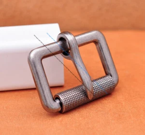 Innere 40 mm starke silberne Lederhandwerk Endleiste Rolle Gürtelschnalle Ersatz - Bild 1 von 7