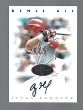 Benji Gil AUTOGRAPH SILVER Texas Rangers 1996 Leaf Signature Series AUTO Card
