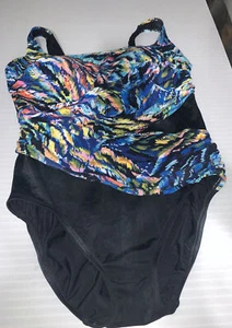Longitude Ruffle Surplice 1 Piece, Color: Multi Color, Size: 12 - Picture 1 of 9