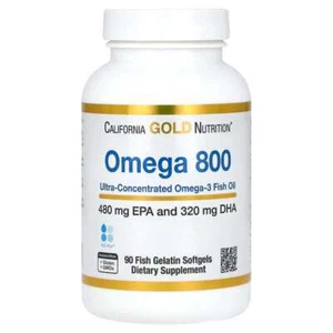 2 X  California Gold Nutrition, Omega 800 Ultra-Concentrated Omega-3 Fish Oil, k - Picture 1 of 2