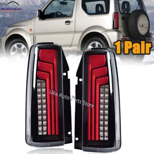 Left Right LED Tail Light Rear Brake Lamp Black+Red For SUZUKI JIMNY 1998 -2017 - Picture 1 of 10