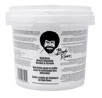 Bob Ross Eimer mit Sieb für Verdünner / Ölfarben Pinsel reinigen