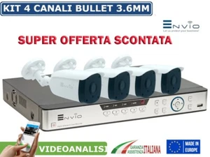 KIT VIDEOÜBERWACHUNG AHD DVR 4 KANÄLE 5MPX + 4 KAMERAS BULETT 3,6 MM - Bild 1 von 3