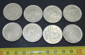 Set Of 8 Currencies Of 2 Francs Nickel Sower (002) - Picture 1 of 2