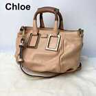 Chloe Etel 2way Mini Shoulder Bag Leather Pink Women's Stylish Used From Japan