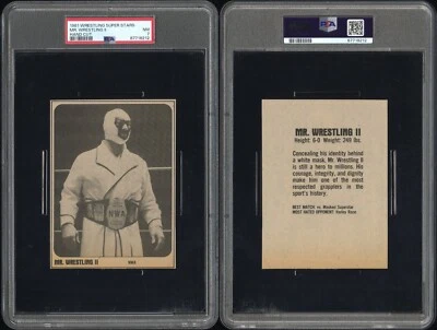 PSA 7 1981 Superestrellas de Lucha Corte a Mano Mr. Wrestling II POP1 Tres↑ Foto 1 de 2