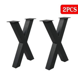 Set of 2 16" Table Desk Bench Legs Coffee Metal DIY Furniture Legs Heavy Duty - Picture 1 of 6