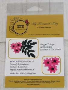 My Treasured Kutz, troquel de metal, miniatura 3D Nature's Beauty Lotus, MTK-CK-4073 - Imagen 1 de 2