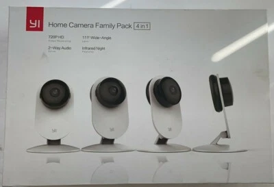 YI 4pc Home Camera, 720P HD 111 Wide Angle 2-Way Audio Infrared - Image 1 of 3