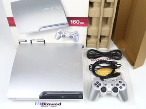 SONY PlayStation 3 PS3 CECH-2500A satin silver Console 160GB Box Very Good F/S - Picture 1 of 24