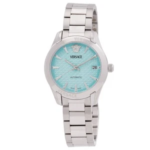 Versace Greca Classic Automatic Turquoise Dial Ladies Watch VESCA0324 - Picture 1 of 3
