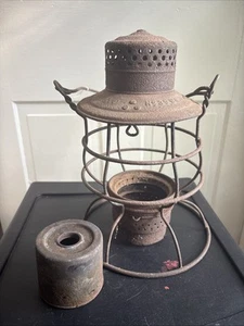 Rayo Nº Linterna 39 WB para PIEZAS marco de olla de combustible de llama muerta de queroseno antiguo - Imagen 1 de 12