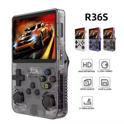 R36S Retro Handheld Video Game Console Linux 3.5" IPS Screen 20000+ Games 64GB
