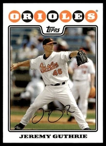 2008 Topps Jeremy Guthrie Baltimore Orioles #311 - Picture 1 of 2