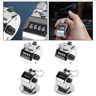 Compteur fiable à quatre chiffres en argent inoxydable argenté avec précision - Photo 1/4