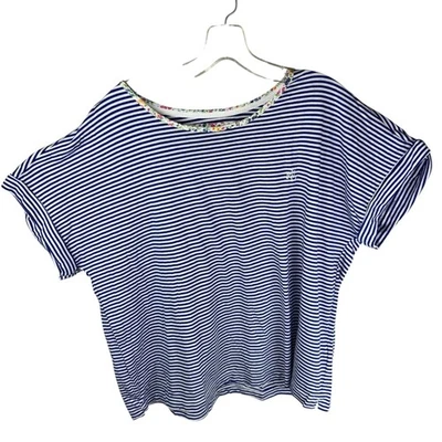 Conjunto de pijama Lauren Ralph Lauren etiqueta negra para mujer XL rayas cortas azules NUEVO Foto 1 de 4