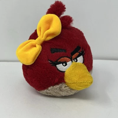 Red Girl Angry Birds Plush Commonwealth 5" Stuffed Animal Toy 2011 Collectible - Image 1 of 4