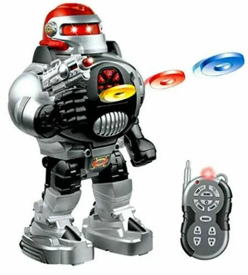 RC Infrared Space Fighter Toy Robot with extra Shooting Discs for Kids/Boys - Image 1 of 4