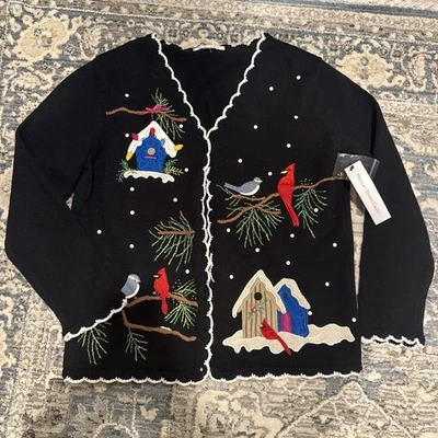 Suéter de Navidad Mercer Street Studio, Vintage, Nuevo con Etiquetas, Talla Mediana Foto 1 de 4