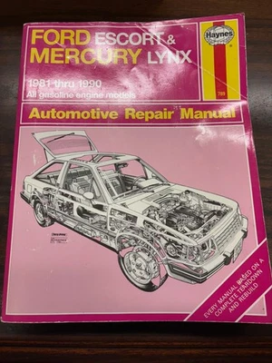 Manual de reparación Haynes #36016 (789) Ford Escort y Mercury Lynx 1981 hasta 1990 Foto 1 de 4