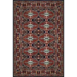 Amma Carpets Hand knotted Woolen Rug 4x6 feet Black and Brown - Picture 1 of 5