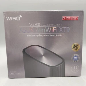 *NEW* ASUS ZenWiFi XT9 AX7800 Tri-Band WiFi6 Mesh WiFi System (1Pack), 802.11ax - Picture 1 of 3